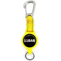 11BAR Retractor mit Edelstahlsehne - 80cm - Schwarz