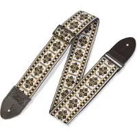 Levy's M8HTV-07 Print Series 2" Vintage Hootenanny Jacquard Weave Guitar Strap Beige