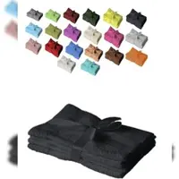EXKLUSIV HEIMTEXTIL Gästehandtuch 4er Set 30 x 50 cm Schwarz
