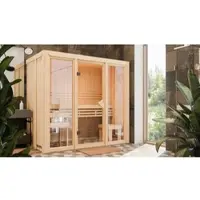 Karibu Innensauna "View " 2 SET naturbelassen 3,6kW Bio Ofen