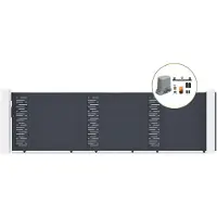 Casanoov Schiebetor Arlberg 500x140cm Aluminium Grau & Tanker C600 Motorisierung