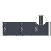 Casanoov Schiebetor Arlberg 500x140cm Aluminium & 2 Eifel Pfosten 20x20cm H.166cm Grau