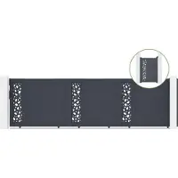 Casanoov Schiebetor Sunny 500x140cm Aluminium & Tor 100x140cm Grau