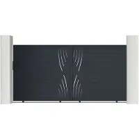 Casanoov Schiebetor Aus Aluminium Veleta 350x180cm Grau