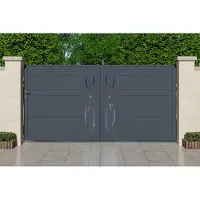 Casanoov Schiebetor Aus Aluminium Life 350x180cm Grau
