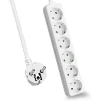 Helos 262795, 5 m, Drinnen, 1,5 mm², Weiß, 6 AC-Ausgänge, 230 V