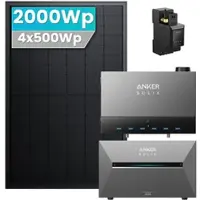 SolarMars Anker SOLIX Power Dock mit Solarbank 3 E2700 Pro Balkonkraftwerk Speicher mit 500W Solarmodul Set - 2000Wp ‚Äì 4 Module üî• / 1x Solarbank E2700 PRO