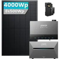 SolarMars Anker SOLIX Power Dock mit Solarbank 3 E2700 Pro Balkonkraftwerk Speicher mit 500W Solarmodul Set - 4000Wp ‚Äì 8 Module / 1x Solarbank E2700 PRO
