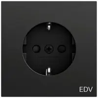Gira Steckdose 1-fach schwarz matt Unterputz mit BS EDV IP20 446174