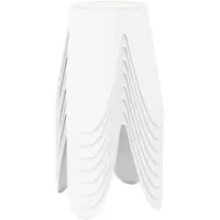 Costway 8er-Set Stapelbare Hocker Sitzhocker Rund mit Sitzkissen Weiß