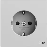 Gira Steckdose 1-fach grau matt Unterputz mit BS EDV IP20 446176