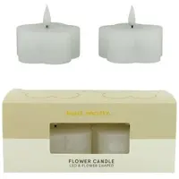 Home Society LED Kerze Flower weiß 2 Stück