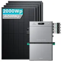 SolarMars Zendure SolarFlow 2400 Pro Stromspeicher 2,4kWh Komplett system - 2000Wp ‚Äì 4 Module üî• / 1x AB3000L / Ohne HAL