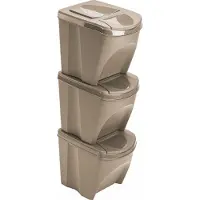 Keden 39x29x45 Cm Stapelbare Recyclingbehälter 3 Einheiten