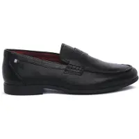 Bugatti Herrenschuhe Businessschuhe Slipper Schwarz Freizeit
