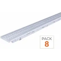 Silamp Lineares LED-Strahler für 3-phasige Schiene, 150 cm, weiß – Leistung und Farbtemperatur einstellbar (CCT) – 3000K/4000K/6000K – Packung mit 8 Stück