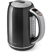 Riviera & Bar BT549A, 1,7 l, 2200 W, Schwarz, Platin, Edelstahl, Regelbare Temperatur, Wasserstandsanzeige