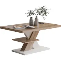 Casaria Couchtisch Detroit Weiß Eiche
