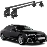 Menabo Dachträger Grundtäger für Audi A8 Limo 2017-2025 50kg Stahl Schwarz 2 tlg