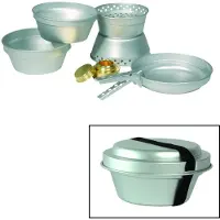 Mil-Tec 3tlg. Koch-Set Alu mit Kocher