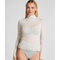 Hunkemoller Super Soft Shirt aus Kaschmir-Mix mit Rollkragen Grau