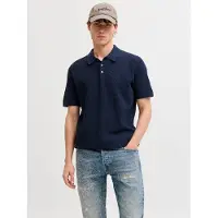 Jack & Jones Polokragenpullover "JPRBLURILEY KNIT POLO SS SN" Baumwolle, regular fit