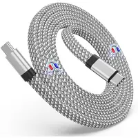 Jaym , Magnetisches USB-C / USB-C Kabel 60W flach 1.5m schnell und robust, Grau