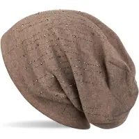 StyleBREAKER Beanie "Beanie mit Strass Streifen" 1 Stk.
