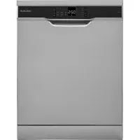 Telefunken Geschirrspüler freistehend 60 cm, Spülmaschine Silber, 12 Maßgedecke, 6 Programme, AquaStop, Eco, GFS6012DI