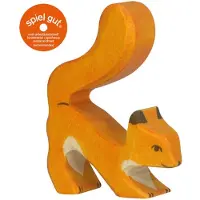 Holztiger Eichhörnchen aus Holz - orange