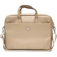GUESS Torba GUCB15PSATLE 16" beżowy/ beige Saffiano Triangle Logo