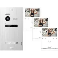 Balter EVO Unterputz Silber 2-Draht 3x 4.3" Quick Video Türsprechanlage Set für 1 Familienhaus