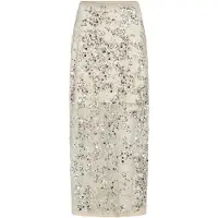 ROUGE EDIT Damen Röcke Rouleona Hw Ankle Skirt - Beige - Größe L