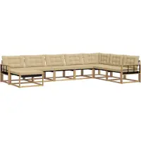 vidaXL Outdoor-Sofagarnitur mit Kissen 8 pcs Weiß und Beige