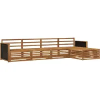 vidaXL Outdoor-Sofagarnitur 5 Stk. Natur Massivholz Akazie