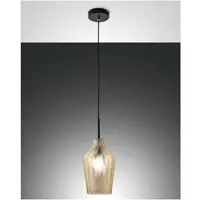 FABAS LUCE Pendelleuchte Stintino E27 Ø180mm Champagner
