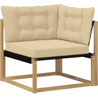 vidaXL Outdoor Ecksofa Massivholz Akazie Weiß