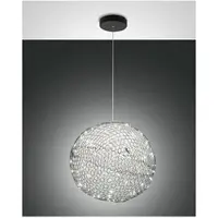 FABAS LUCE LED Pendelleuchte Sumter Ø500mm 18W Warmweiß Schwarz dimmbar
