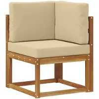 vidaXL Outdoor-Sofagarnitur 6 stk. Natur und Beige Polyester