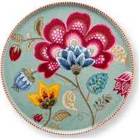 Pip studio Tortenplatte Home Mini Cake Tray Blooming Tales Fantasy Blue 21 cm