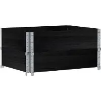 vidaXL Pflanzkasten Schwarz 80x60 cm Massivholz Kiefer
