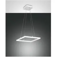FABAS LUCE Bard LED Pendelleuchte Quadratisch Weiß Quadratisch