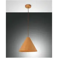 FABAS LUCE Pendelleuchte Esino E27 Ø330mm Eichenholz