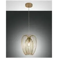 FABAS LUCE Pendelleuchte Camp E27 Ø250mm Gold