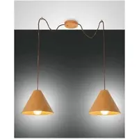 FABAS LUCE Pendelleuchte Esino E27 3500x3500mm Eichenholz