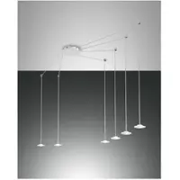 FABAS LUCE LED Pendelleuchte Susanna Ø250mm 48W Warmweiß Weiß dimmbar