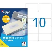Agipa Universal-Etiketten, 99,1 x 57 mm, weiß