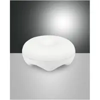 FABAS LUCE LED Akku Tischleuchte Bluma Ø170mm 3.9W Warmweiß Weiß dimmbar Akku