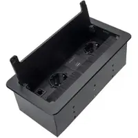 Designlight INBOX MöbelEinbausteckdose mit USB A + C RJ45 und HDMI Farbe Schwarz Kabellänge 3 m Steckdose Schuko