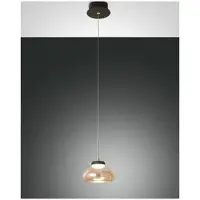 FABAS LUCE Arabella LED Pendelleuchte Geblasenes Glas Amber Rund